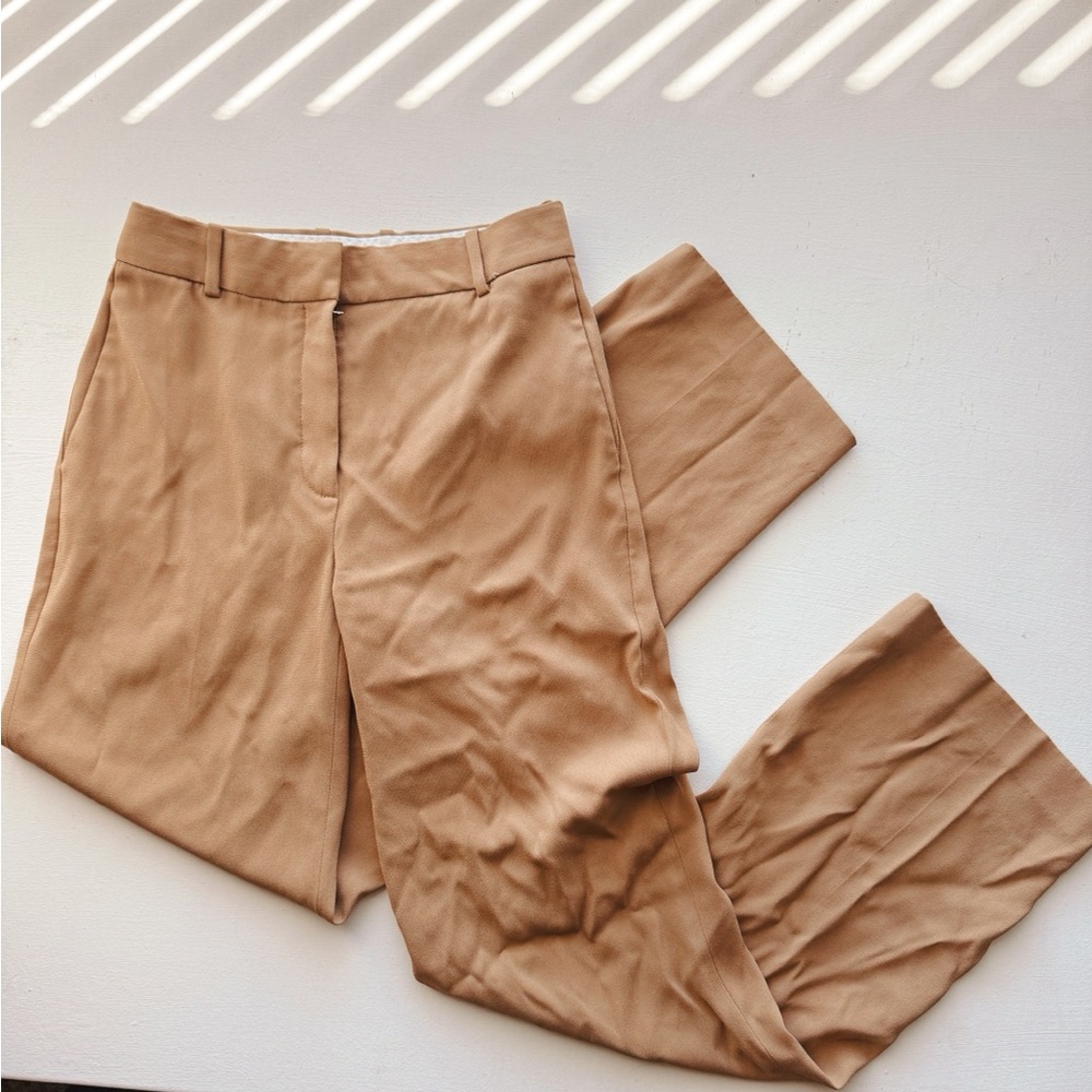 Aritzia Wide-Leg Pants in Camel/Tan - Picture 2 of 5